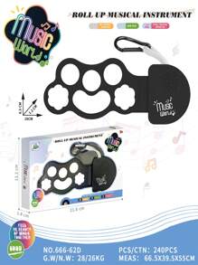 儿童彩虹迷你硅胶键盘钢琴乐器多功能电子键盘室内户外初学者练习亲子互动桌面音乐玩具礼物