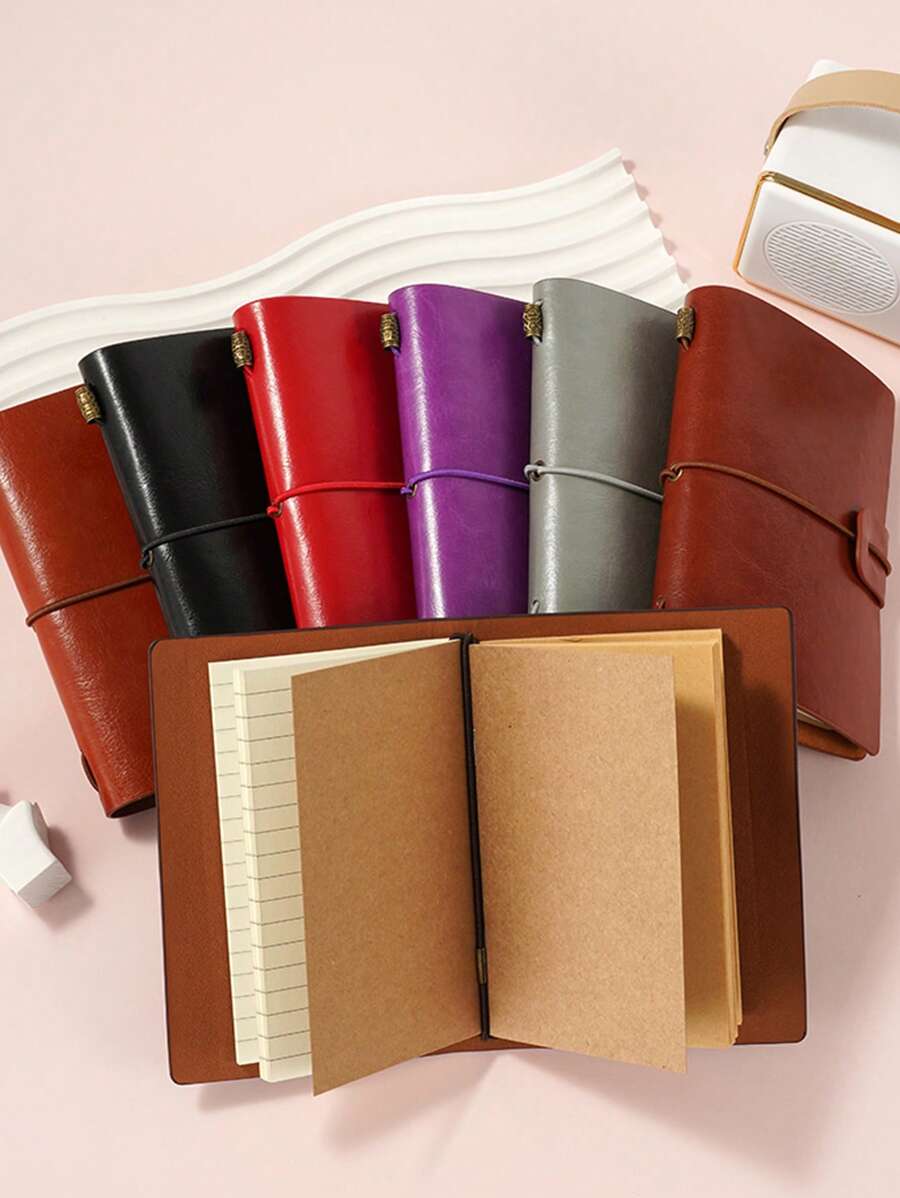 1 Set A7 Size Binder Notebook With Blank Pages And Lined Pages, Portable And Convenient For Diary, Note-Taking, Drawing,School Supplies,Back To School