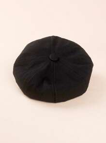 1pc Child/Youth Solid Color Versatile Newsboy Cap, Suitable For Spring, Summer, Autumn, Everyday Wear