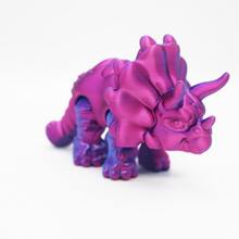 1pc 3D Printed Triceratops Figurine - Plastic Collection Display, Suitable For Home Decor, Holiday Decor, Valentine's Day Gift, Party Favors - Multifunctional Decoration, Applicable To Various Room Types