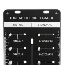 kangten Red Nut And Bolt Thread Checker 28 Thread Identifier Gauge Inch And Metric UK - Black - View 2