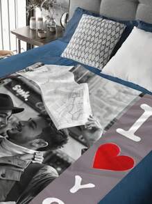 SRH 1 件可定制照片毯 - 上传个性化照片以记录珍贵时刻，柔软的法兰绒材料提供温暖和舒适，是理想的房间装饰，适合客厅、卧室、露营、旅行，是生日、周年纪念日、复活节、母亲节等送给亲人的独特礼物。 - 白色 - 查看 7