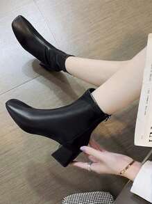 Women's Boots Waterproof Platform Boots Fashion Ladies Ankle Boots Coated - 黑色 - 查看 2