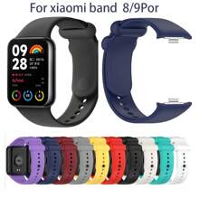 Pulseira de Relógio de Silicone Compatível com 9 Pro, Redmi Watch 4, Redmi Smart Watch 4, Mi Band 8 Pro
