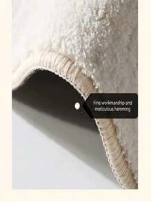 Alfombra blanca con un estilo simple y lujoso, imitando largas tiras de cachemira con absorción de agua, antideslizante, resistente al desgaste y cómoda para usar al lado de la cama, adecuada para uso doméstico y lavable