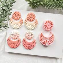 1pc/2pcs Moon & Flower Shaped Polymer Clay Mold For Jewelry Making - Moon Flower - View 2