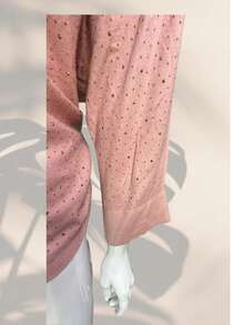 Sudadera con estampado de brillos para mujer - Rosa Pálido - Ver 3