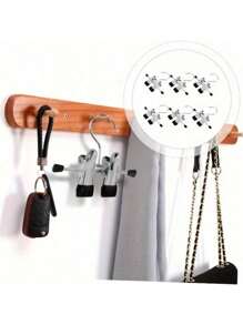 10 pièces set de pinces multifonctionnelles, pinces réglables, antidérapantes, pinces pour pantalons en métal brossé, pinces portables pour le séchage des chaussures, pour une utilisation dans les magasins de vêtements et les ménages, pince sans trace