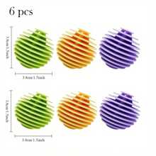 3pcs Reusable Laundry Balls - Magic Wrinkle Remover, Static Reducer, Fabric Softener - No Electricity Needed, Machine Wash Safe - Multicolor - View 4