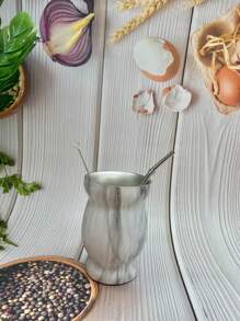 1pc/3pcs, Double-Walled Stainless Steel Yerba Mate Cup Set 8Oz, Tea Cup Set Include Insulated Yerba Mate Cup, Mate Straw Spoon & Cleaning Brush, Double-Walled And Hot & Cold Drink, For Mate Tea, Coffee, Easy To Clean )(Wood/Marble/Pink/Gray/White/Black) - Multicolor - View 18