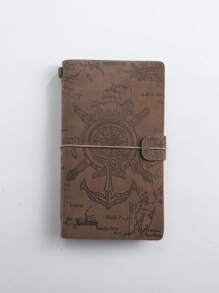 1 Cuaderno de viaje de piel suave de estilo pirata tamaño A6 de hojas sueltas vintage, adecuado para registro de notas en diversas ocasiones, útiles escolares, vuelta al colegio