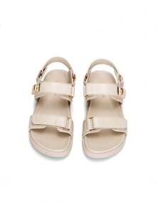 Girls Sandals Two Strapped Casual Open Toe Sandals Little Kid/Big Kid - 裸色 - 查看 8