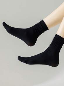 1 para miękkich białych skarpetek do połowy łydki dla kobiet, cienkie i modne skarpetki sportowe, skarpetki do kolan, skarpetki unisex dla par, podwójnie tkane, całoroczne