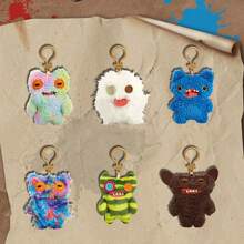 ZURU Fuggler Cute Monster Keychain About 4.5inch Cute Monster Funky Tooth Ugly Funny Adult Interesting Doll Perfect Gift For Collection Birthday