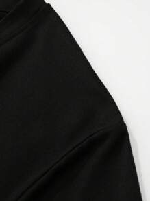 Una camiseta masculina estampada de oso de peluche de cuello redondo blanco de verano - Negro - Ver 7