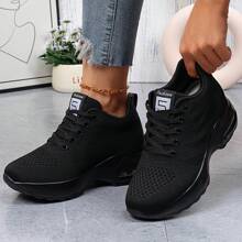 New Women's Platform Wedge Thick Bottom Sneakers, Outdoor Sports Shoes, Height Increasing