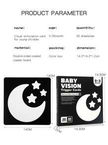 Black & White Flash Cards For Newborn Babies Visual Stimulation, 0-36 Months Infant Colorful Tracking Cards, Educational Cognitive Cards - Visual Cards - View 13