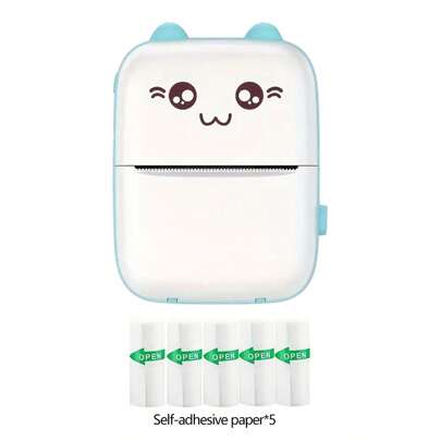 Mini Printer Sticker Thermal Printer, Portable Inkless Sticker Maker, Mini Photo Printer, Small Pocket Printer Efficiently And Quickly, Inkless Printer For Study Notes, Pictures, DIY, Label