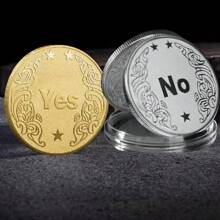 Decision Coin, Lucky Commemorative Coin Collection, YES NO Gold Silver Coin Gift - Multicolor - View 7