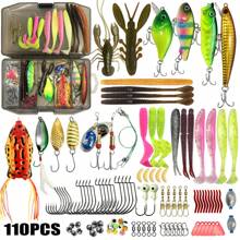 Fishing Lure Set 110pcs Fishing Bait Kit With Box Soft And Hard Bait Set Bass Lure Strong Attraction Of Fish Schools And Lure Bait Simulated Lure Set - White - View 8