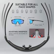 KAPVOE Cycling Glasses, PC Lens, Ventilation System, TR90 Frame, UV Protection, Men Women Sports Cycling Running