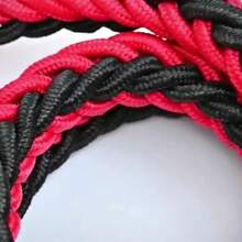 Correa Collar Perro Grande Gruesa Resistente Suave Larga - Rojo y blanco - Ver 6