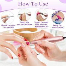 30pcsNail Wrap Nail Sanding Head Sand Ring Electric Sanding Machine Special Nail Sanding Ring Color Multicolor Box Assembly Bearing