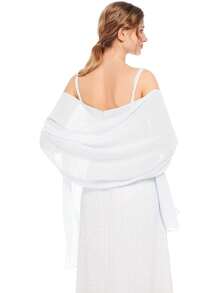 Damen Chiffon Schals und Tücher für Abendkleider, eleganter, weicher, transparenter Chiffon Braut Hochzeitsschal