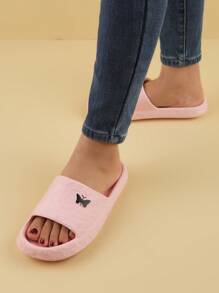 Women's Thick Sole Soft & Lightweight Casual Slippers, Cute Cartoon Design, Suitable For Summer Indoor Bathroom Shower And Home Wear - Pink Butterfly - View 5