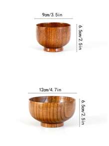 1件/2件木质餐具碗，采用天然红木制成，日式简约风格，美丽的天然木纹，9CM/10CM/11CM/12CM/13CM可选，加厚设计，经久耐用，圆形大容量，适用于米饭、沙拉、面条、汤、甜点、水果等，非常适合日常家居使用和活动 - 相思木碗 - 查看 15