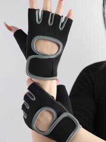 1 /2/3Pairs Ladies Men Black Half Finger Fitness Gloves Breathable Thin Section Instrument Training Palm Protection Anti-Slip Anti-Callus Suitable For Yoga Dynamic Cycling Cycling Exercise Use