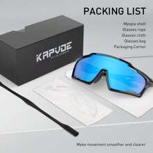 KAPVOE Cycling Glasses, PC Lens, Ventilation System, TR90 Frame, UV Protection, Men Women Sports Cycling Running