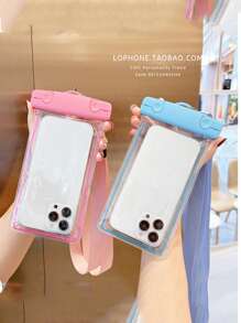 1/2个通用防水夜光手机袋，触屏游泳潜水手机壳，可用作水下相机手机壳，便携式旅行手机包，带可调节挂绳