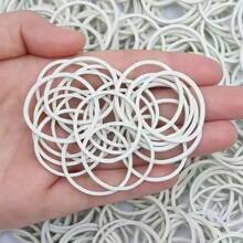 100/200/300/500根装 白色32毫米弹性橡皮筋，柔韧耐用，适用于整理和捆扎家居用品、笔、弹弓、账单、银行文件、办公用品等。 - 白色 - 查看 3