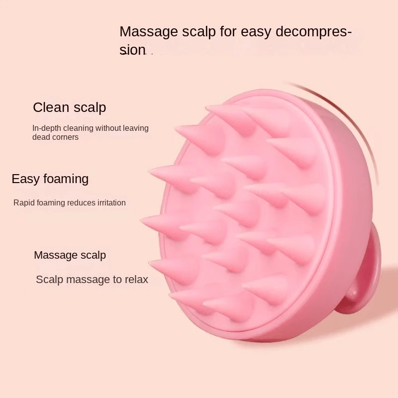 Brosse de massage du cuir chevelu en paille de blé et silicone — free download