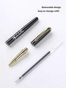 Caneta esferográfica de metal com cores neutras e suaves, 1 peça, para negócios, assinaturas, presente de feriado/aniversário, gravação de letras personalizadas, volta às aulas, material escolar