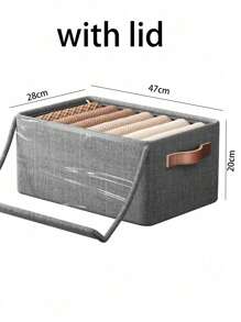 Upgraded Anti-Static Wardrobe Storage Box With Lid, Steel Frame Clothing Organizer For Pants, Home Storage Decorations Decor Festival Decor Room Decor Home Decor Decor Bedroom Decorbedroom,Organizer,Organiser,Home Storage,White T Shirt Women,Black Pants Women,Ladies Winter Clothes,Dress,Winter Clothes For Ladies,Elegant Woman Dresses,White Shirt For Ladies,Long Sleeve,White Jumpsuit For Women,Spring Dresses For Women,Spring Outfits For Women,Spring,Spring Clothes,Minimalist,Summer Tops - Grey - View 15