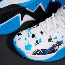 Kids' Basketball Shoes, Casual Style Ankle Support Sports Sneakers, Non-Slip For Boys And Girls - White - View 7