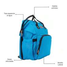HuaTang Pañalera Expandible Impermeable Y Cambiador Mochila 3 En 1 Color (Rosa,Azul,Gris)