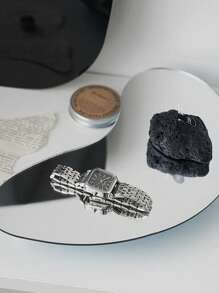 1pc Asymmetrical Acrylic Tray, Home Decor Candle Stand, Instagam Props For Photoshoot - Multicolor - View 3