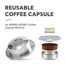 iCafilas Reusable Coffee Capsule Refillable Espresso Maker Pods Rechargeable Coffee Filters For Senseo HD7801 Machine Back To School - 1 Capsule - View 11
