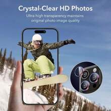 16pcs Lens Protective Film/Camera Protection/Prevent Scratching/5 Sets Of Mixed Color Machine Lens Protective Film, Ultra-High Definition 9H Reinforced Glass And Metal Separate Ring Cover, Easy To Install, Scratch-Proof, Suitable For Shell +1pc Storage Box. Mobile Phone Lens Film Black, Blue, Gold, Silver, Colorful Lens Film. Gift For Birthday, Family, Friends Alloy Metal With Tempered Glass Full Cover, Lens Protector, Phone Accessories
