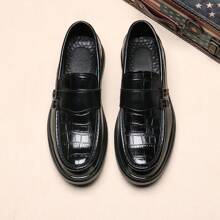 Men's Loafers, Black Leather, Tassel Decor, Classic Minimalist Design, Comfortable Breathable Slip-On, Suitable For Casual Or Formal Occasions, Outsole