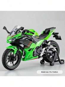 1 件合金摩托车 - 川崎 HR2 - 升级版重型摩托车玩具、玩具车、男孩玩具、时尚同款、节日礼物、生日礼物、完美礼物、配饰、玩具、复活节礼物、愚人节礼物、万圣节礼物、圣诞节礼物