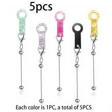 5/10PCS DIY Straw Bead Charm Set Includes Mini Lobster Clasps, Bead Rods, And Straw Decoration Accessories. Perfect For Creating Custom Jewelry, Cup, And Straw Decorations. A Portable DIY Kit For Crafting Beautiful Beads And Pendants, Ideal For Desktop Ornaments, Party Favors, Or Back-To-School Gifts. - Multicolor - View 6