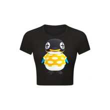 Animal Crossing Cube Crop Top Women'S Cropped Top Casual Sports T-Shirt