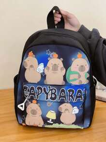 New Cartoon & Cute Backpack, Simple Fashion Casual Everyday Use - Multicolor - View 11