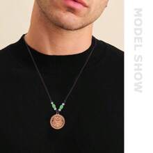 1pc Fashionable Pendant Necklace, Pure Copper Pendant, Stylish Jewelry Gift, Suitable For Daily Wear, Ideal For Valentine's Day, Birthday, And Gift-Giving