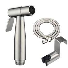 1 Set Handbrause Bidet Sprüher Kit, einfach zu installierender Toiletten-Sitz Bidet Sprüher Set, Edelstahl verstellbarer Durchfluss Bidet Sprüher für Toilettenreinigung