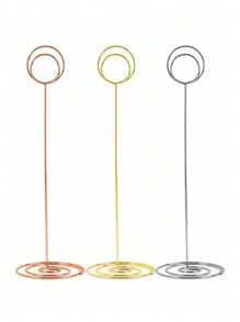 Set de 10 piezas de soportes de tarjetas de escritorio, soportes de visualización, soportes de tarjetas y fotos para la configuración de la mesa, soportes de números de escritorio, soportes de notas de alambre, soportes de números de mesa, soportes de tarjetas de visita, para bodas, aniversarios, fiestas de cumpleaños, centros de mesa, soportes de tarjetas de mesa para fiestas de cumpleaños